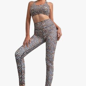 2 Pieces Workout Sets for Women Workout Outfits High Waist Leggings with Sports